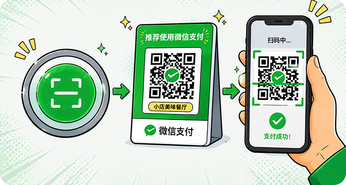 Scan merchant QR illustration